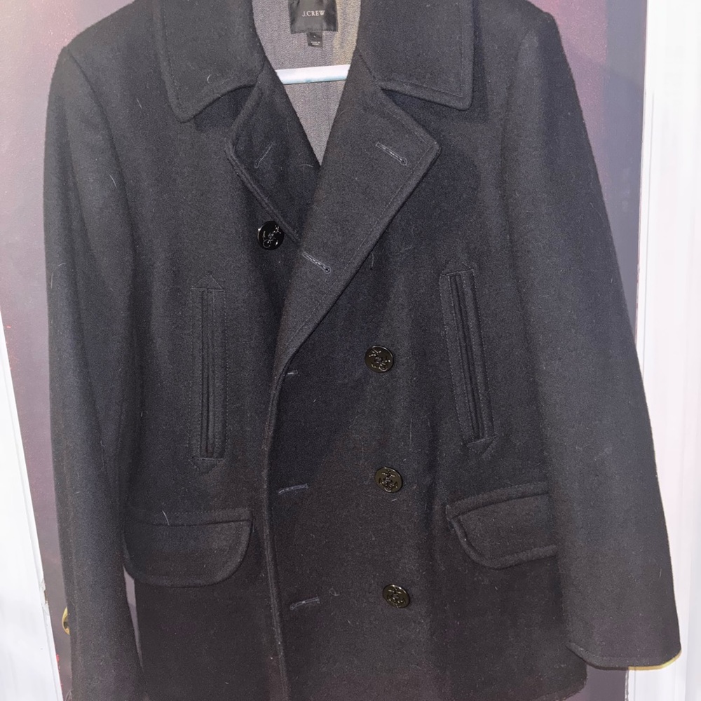 J. Crew Men’s Navy Wool Peacoat